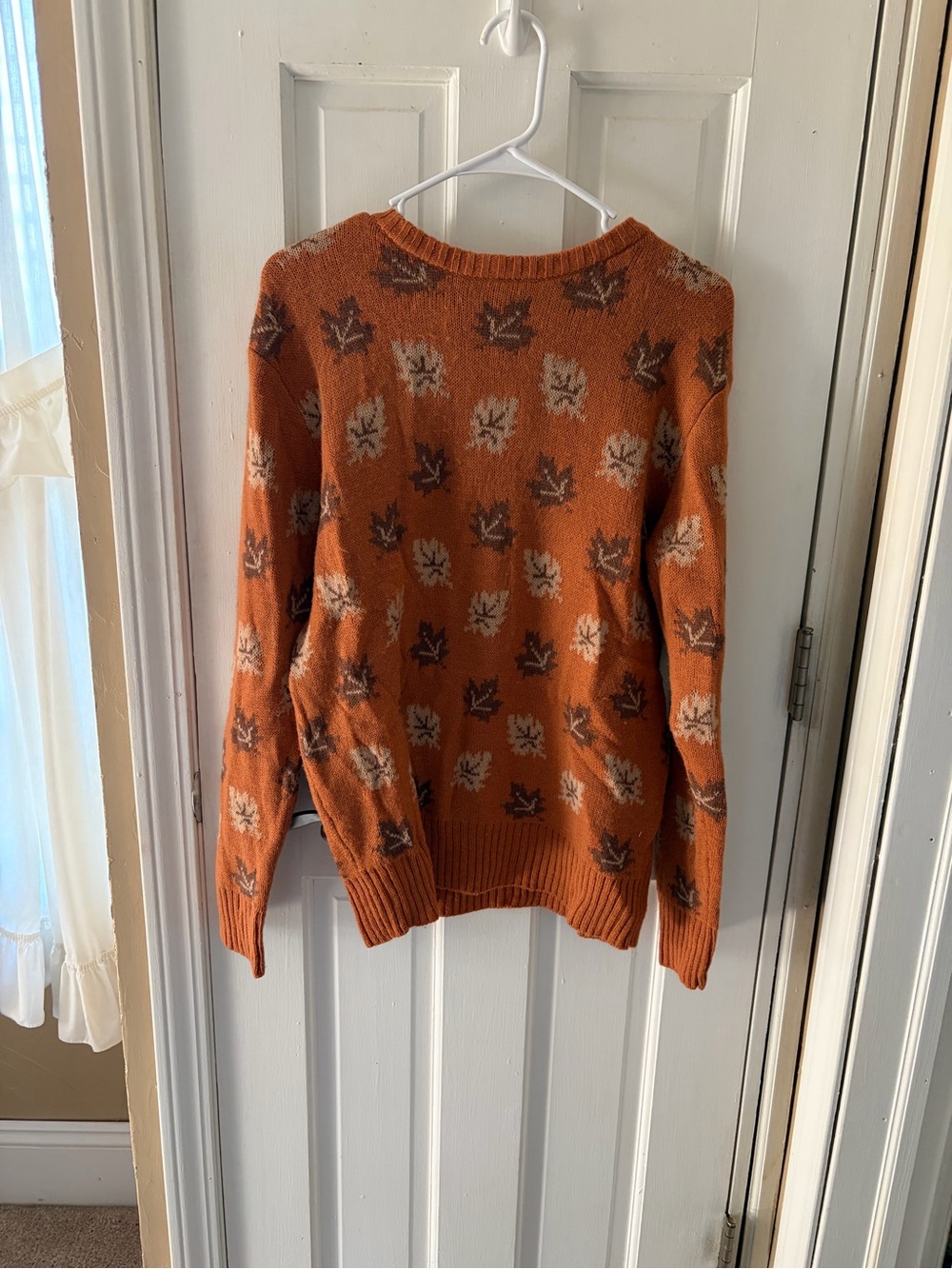 Kiel James Patrick Orange Leaf Sweater